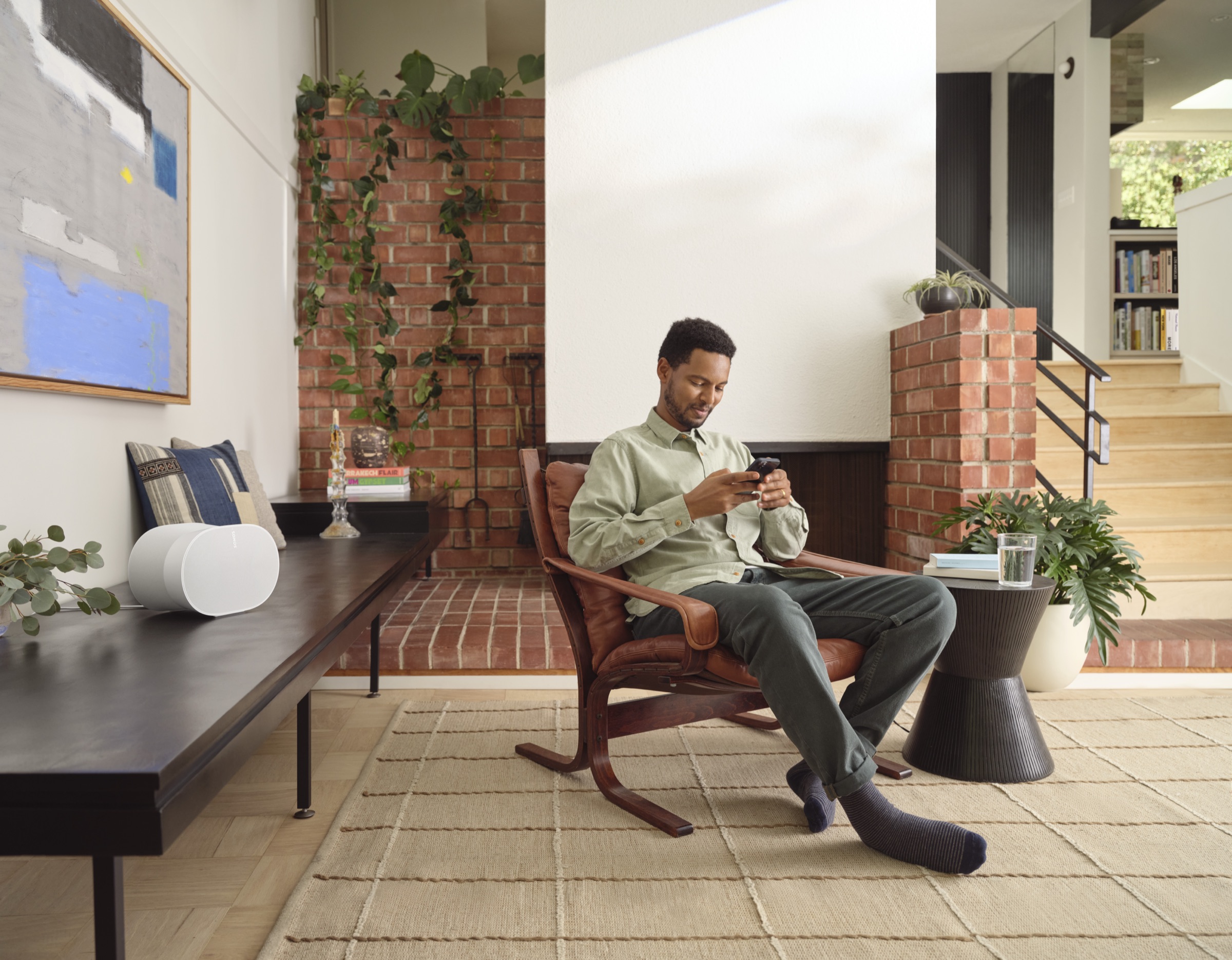 Living room with Sonos Era speaker placement