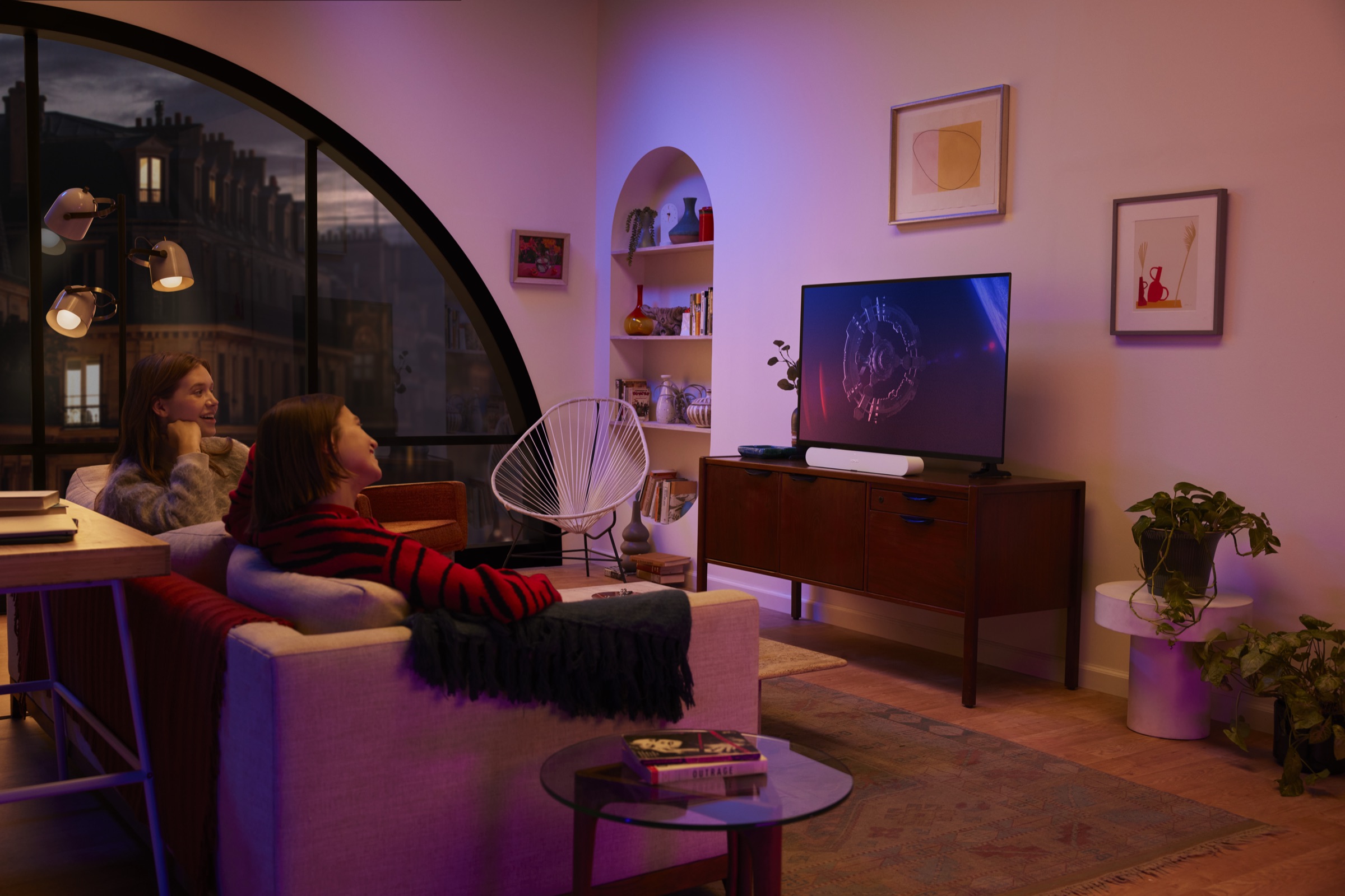 Sonos Ray in a simple living room setup