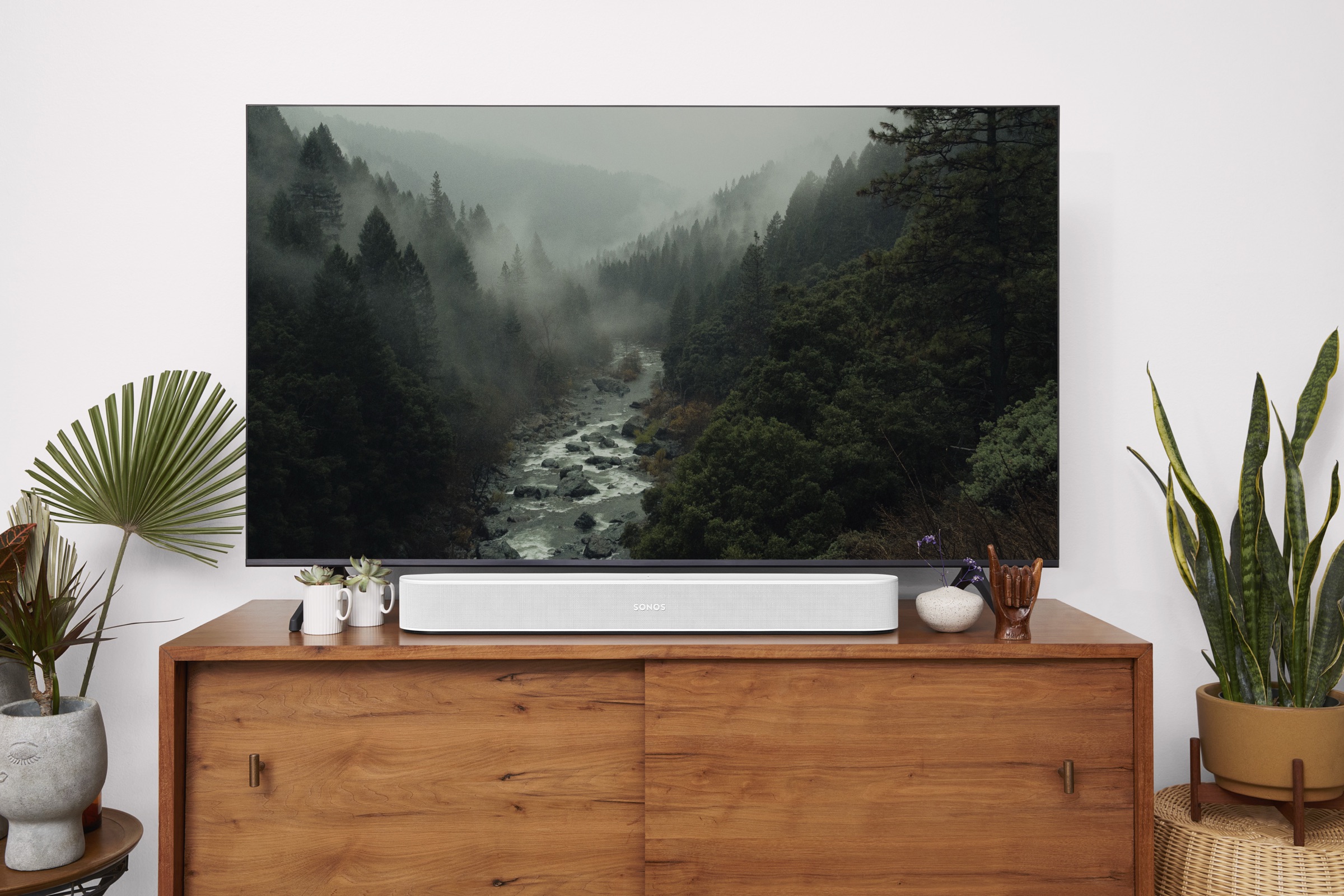 Sonos Beam in a cozy living room setup